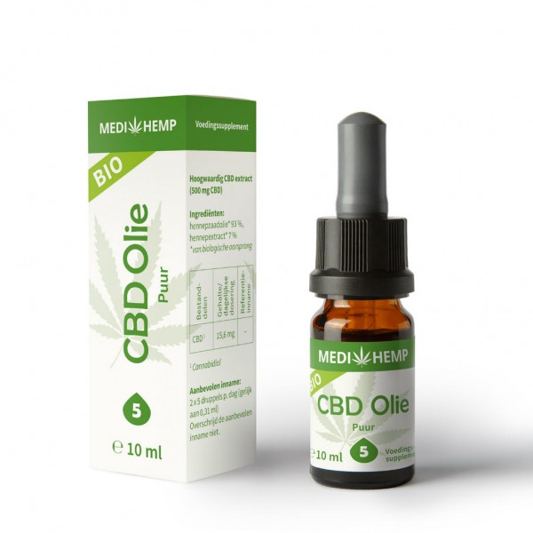 Medihemp CBD oil pure Bio (5%) - 10 ml