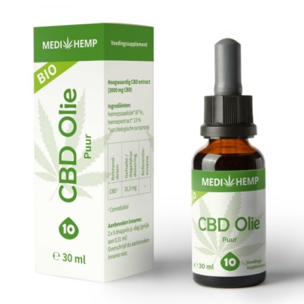 CBD Oil Pure 10% 30ml - MediHemp