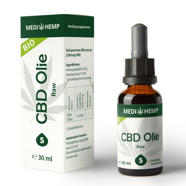 Medihemp CBD Oil RAW 5% (30ml)