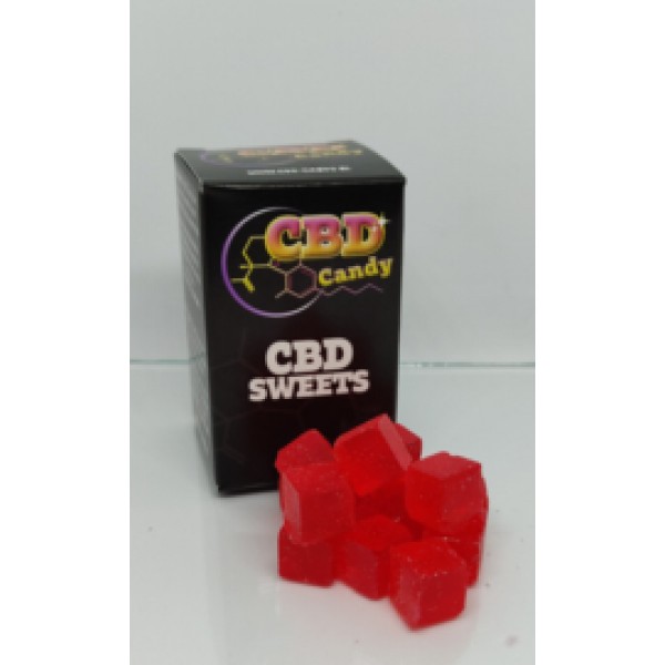 CBD Candy Cherry Cubes sugar free 25g  (50mg CBD total)